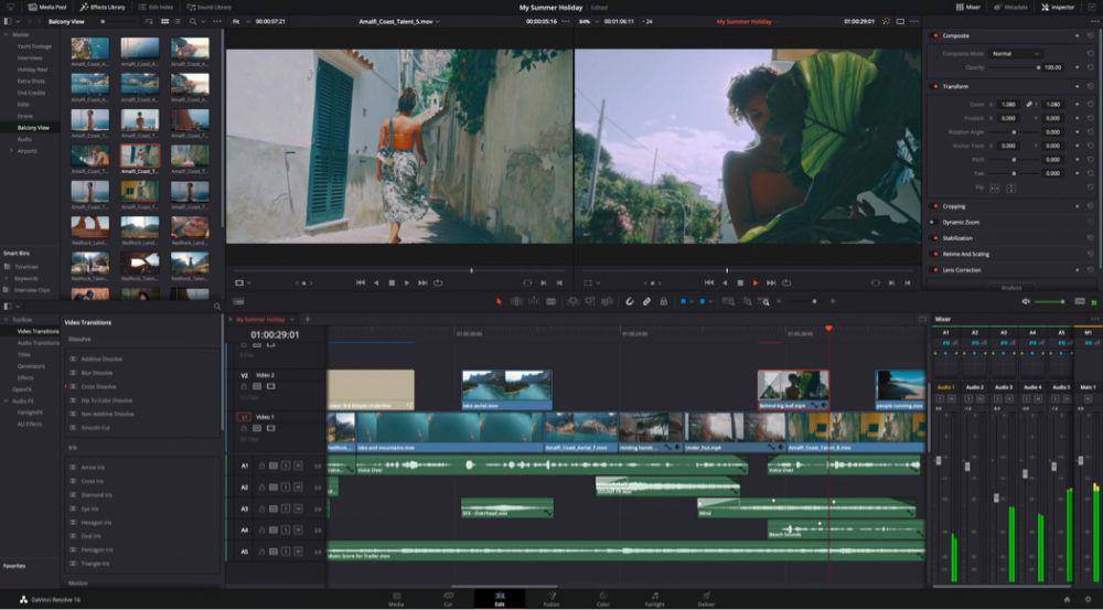 tampilan DaVinci Resolve (blackmagicdesign.com)