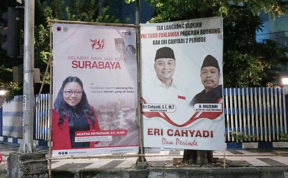 Jelang Pilkada, Baliho Nyentrik Politikus Muda PDIP Ramai di Surabaya