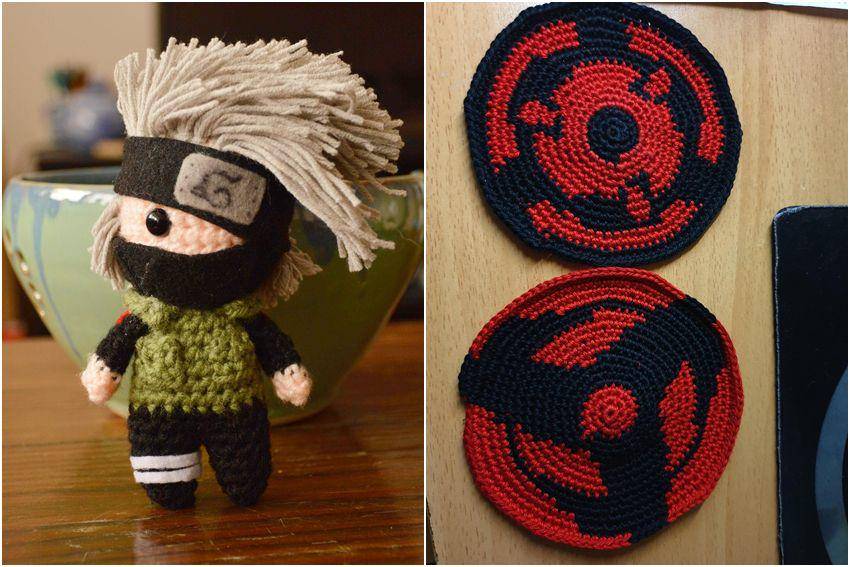 kolase potret rajutan tangan bertema Kakashi (reddit.com/user/jillianjiggs92 | reddit.com/user/Eilayth)