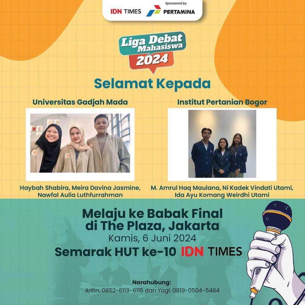 Strategi IPB dan UGM Hadapi Final Liga Debat Mahasiswa IDN Times