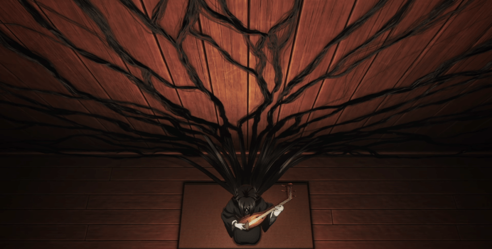 Nakime, Iblis Bulan Atas 4 pengganti Hantengu (dok. Ufotable/ Kimetsu no Yaiba Season 4 Hashira Training Arc)