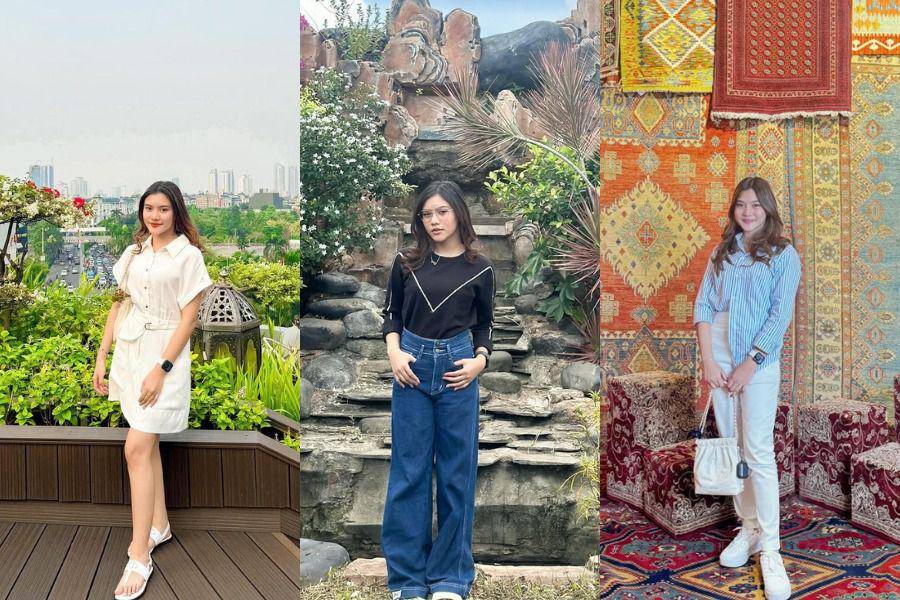 padu padan outfit minimalis ala Sridevi (instagram.com/da5_sridevi03)