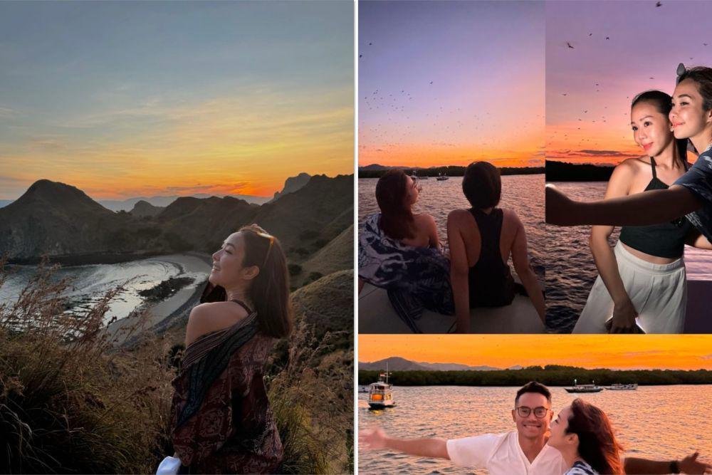 8 Potret Gisel Nikmati Sunset di Labuan Bajo, Bareng Sahabat!