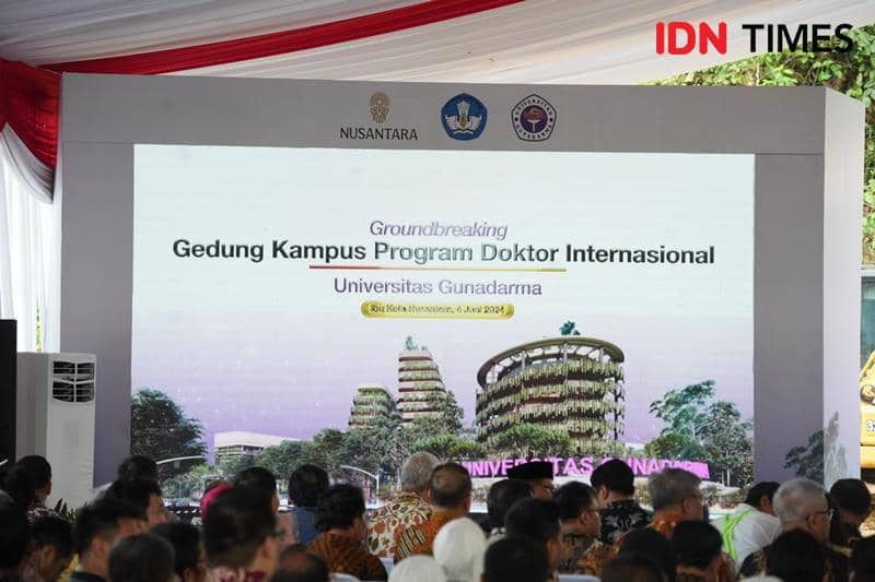Groundbreaking pembangunan Kampus program doktor internasional UG di IKN. Foto Humas OIKN (IDN Times/Ervan)