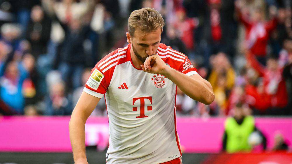 Harry Kane di Allianz Arena (fcbayern.com)
