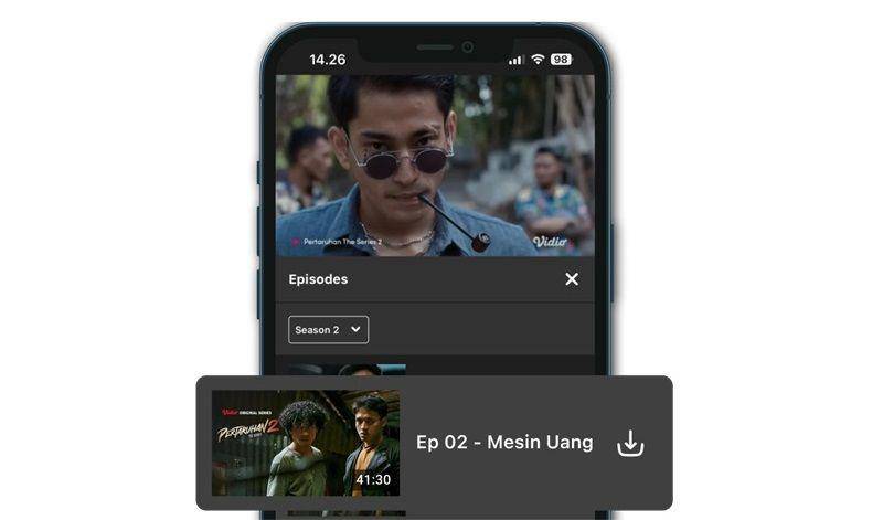 ilustrasi tangkapan tampilan aplikasi Vidio pada iOS (dok. Vidio)