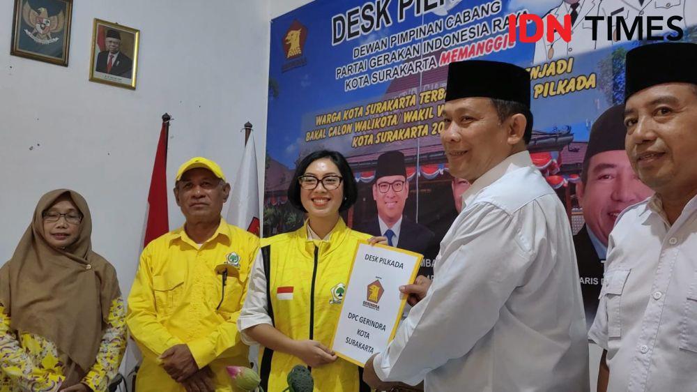 Putri Akbar Tanjung, Daftar Pilwalkot Solo Lewat Partai Gerindra