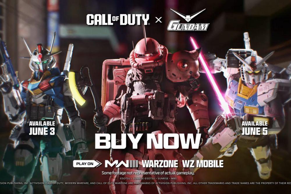 Trailer Call of Duty X Gundam Tampilkan 3 Mobile Suit Ikonis!