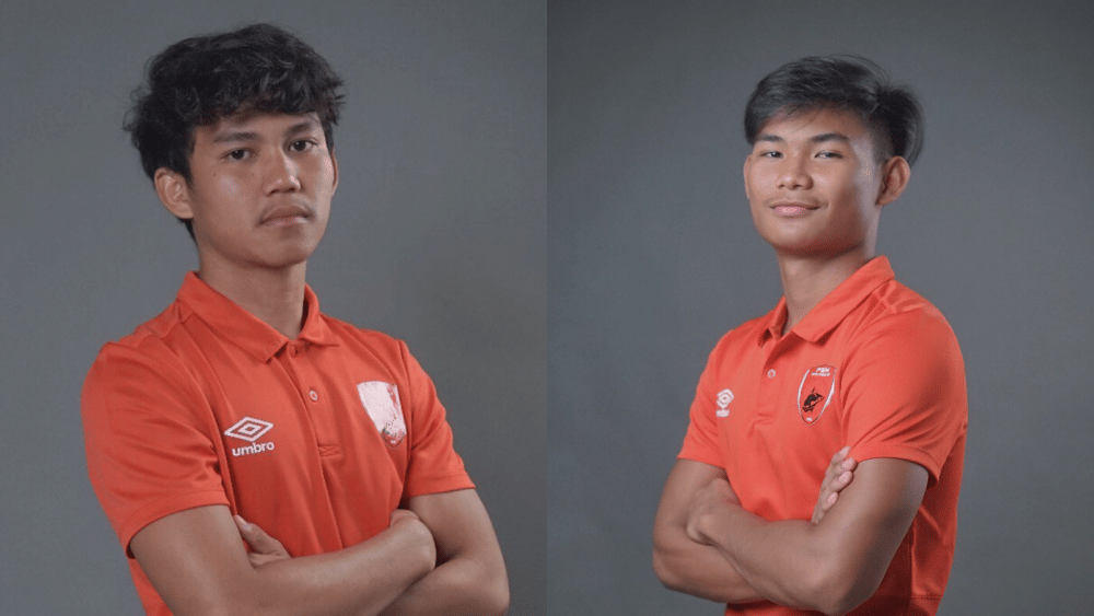 Potret Muhammad Rafli Asrul (kiri) dan Edgard Amping (kanan), dua penggawa Akademi PSM Makassar yang lolos program Garuda Select III. (Instagram.com/psm_makassar)