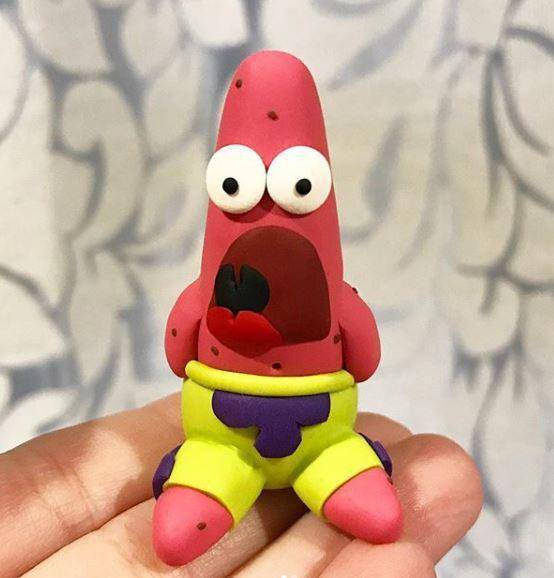potret karya buatan tangan tema SpongeBob dari tanah liat (reddit.com/user/AJ_Sully)