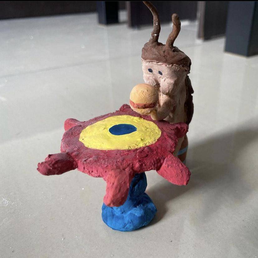 potret karya buatan tangan tema SpongeBob dari tanah liat (reddit.com/user/socksfersale)