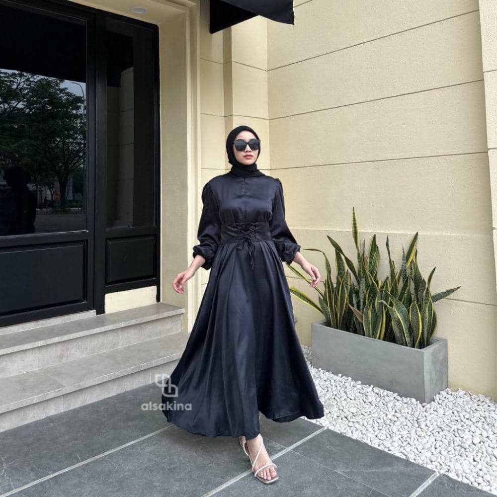 Model gamis untuk Idul Adha (Shopee.com/BilqisBoutique)