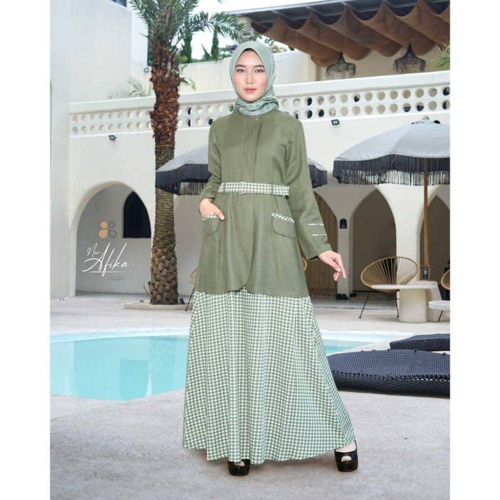 Model gamis untuk Idul Adha (Shopee.com/Nubua Official)
