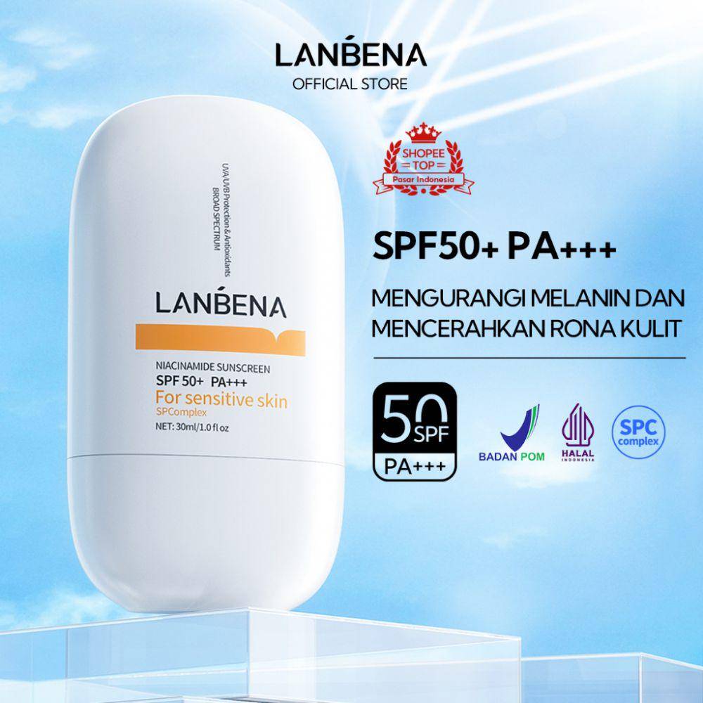 Lanbena Niacinamide Sunscreen (shopee.co.id/LANBENA IndonesiaOfficial Shop)