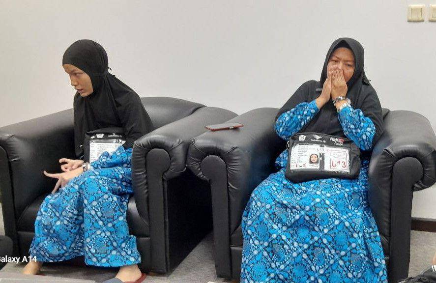 Aura, jemaah haji tuna netra asal Binjai. Dokumentasi Media Center Haji