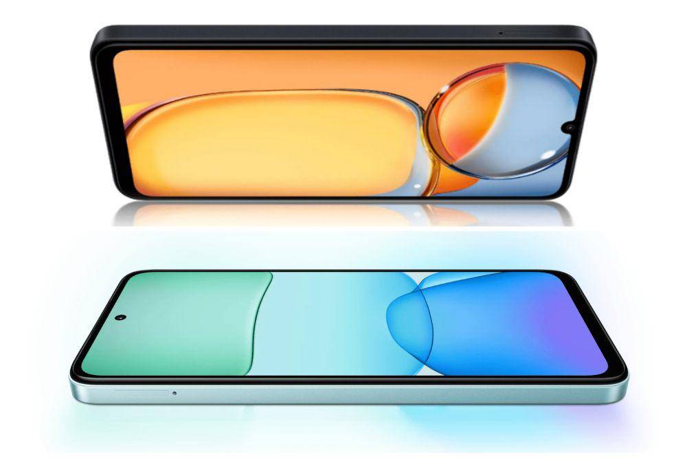 tampilan bagian depan Xiaomi Redmi 13 (bawah) dan Xiaomi Redmi 13C (atas) (mi.co.id)