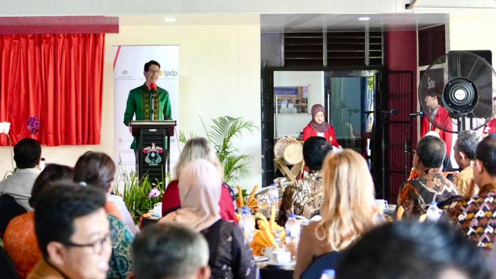 Konsul Jenderal Australia di Makassar, Todd Dias memberi sambutan dalam peluncuran program PAIR, Rabu (5/6/2024)/Istimewa