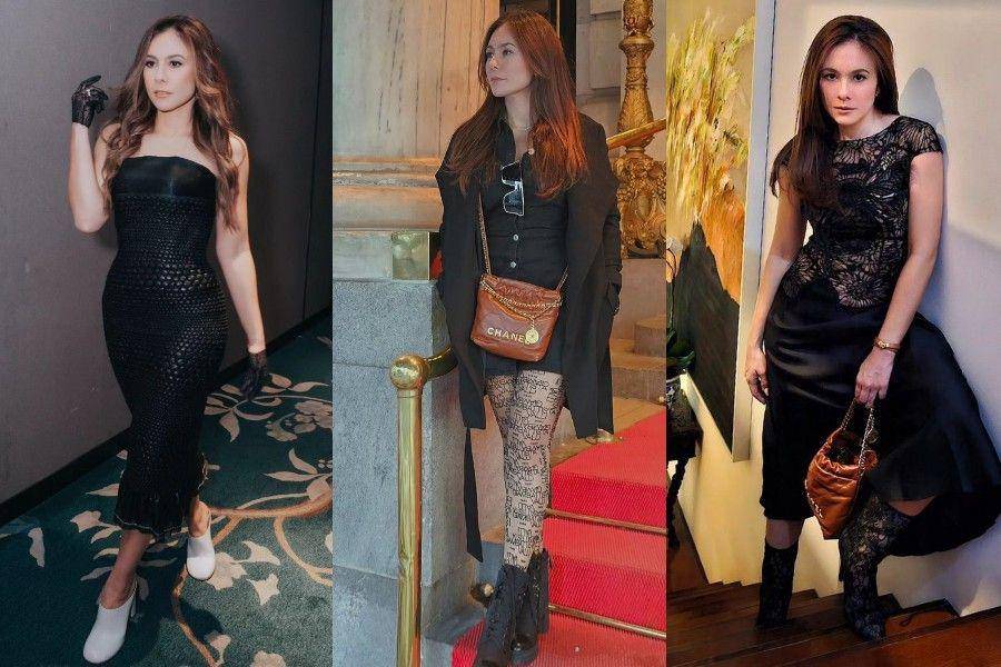Baju serba hitam Wulan Guritno (instagram.com/wulanguritno)