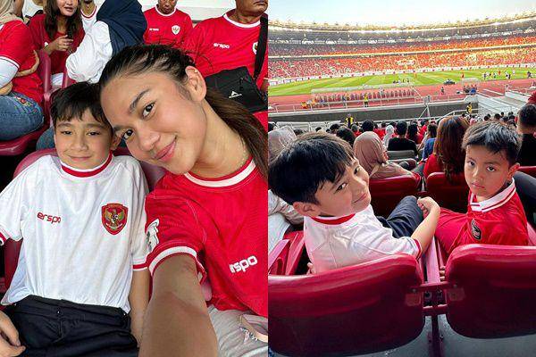 Rafathar nonton Indonesia vs Irak (Instagram.com/raffinagita1717)