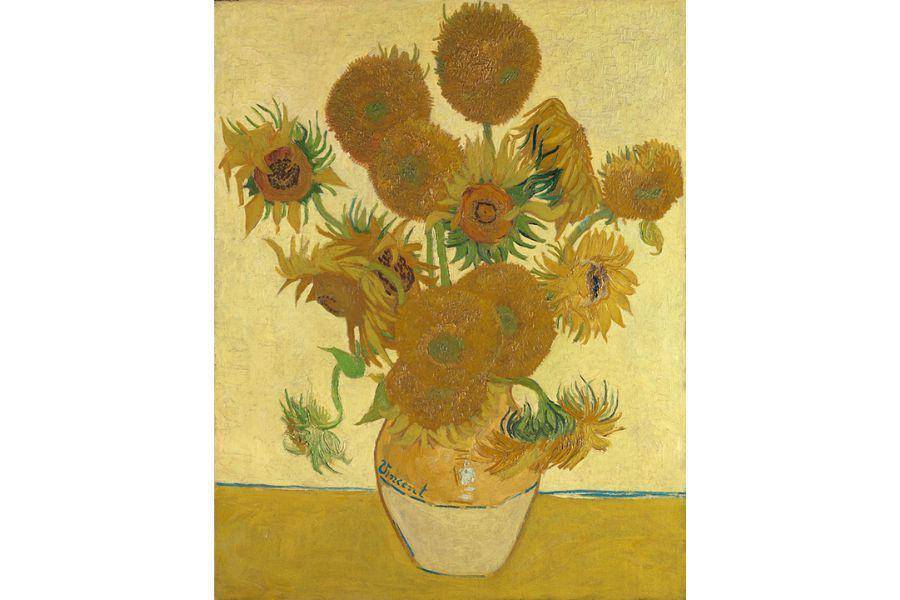 ilustrasi lukisan Vase with Fourteen Sunflowers (dok. National Gallery UK)