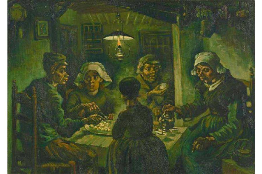 ilustrasi lukisan The Potato Eaters (dok. Van Gogh Museum)