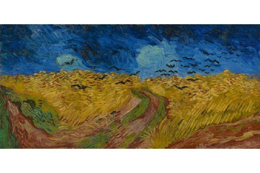 iilustrasi lukisan Wheatfield with Crows (dok. Van Gogh Museum)
