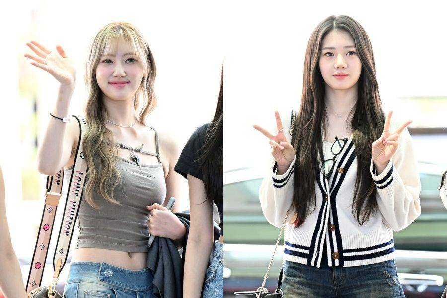 Rami dan Rora BABYMONSTER saat berangkat ke Indonesia (dok. Newsen)