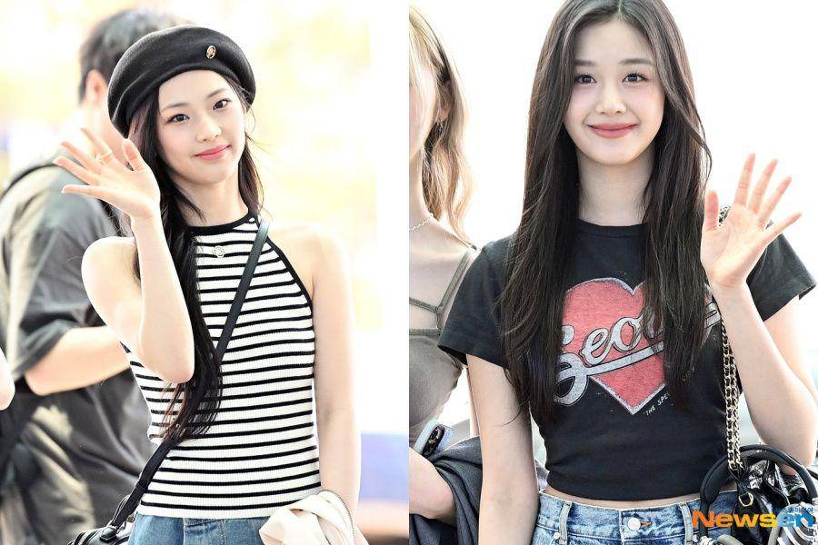 Ruka dan Pharita BABYMONSTER saat berangkat ke Indonesia (dok. Newsen)