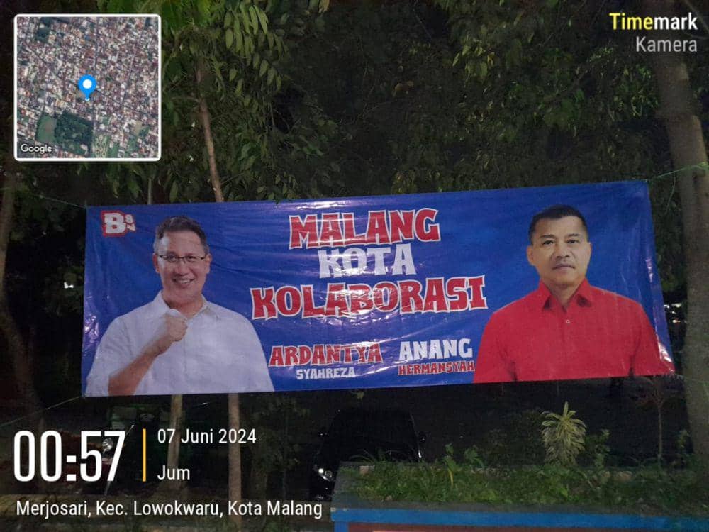 Baliho Ardantya Syahreza-Anang Hermansyah Muncul di Kota Malang