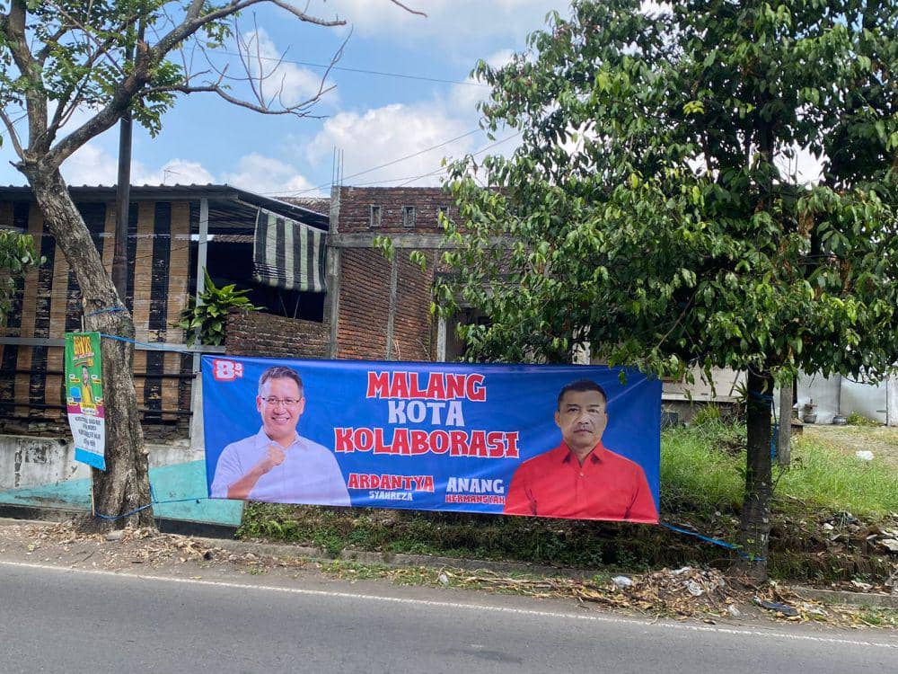 Spanduk Ardantya Syahreza-Anang Hermansyah di Kota Malang. (IDN Times/istimewa)