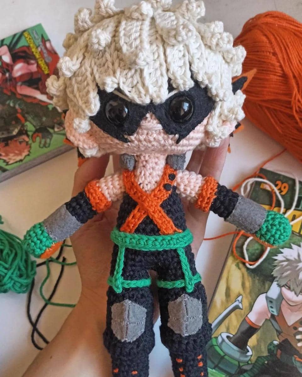 potret rajutan tangan bertema Bakugo (reddit.com/user/LightNinja822)