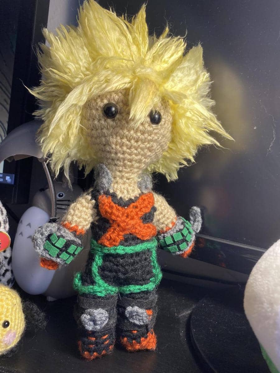 potret rajutan tangan bertema Bakugo (reddit.com/user/galaxyowl22)