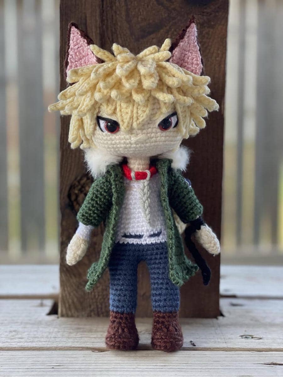 potret rajutan tangan bertema Bakugo (reddit.com/user/TheRealMKG)