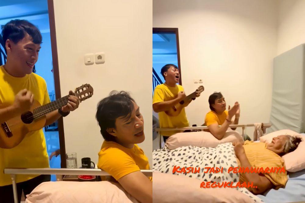 7 Momen Katon Bagaskara dan Nugie Hibur Ibu yang Sedang Sakit, Kompak!