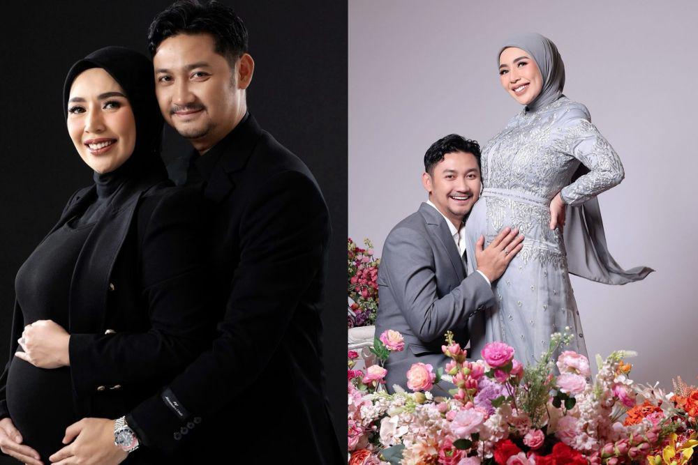 7 Gaya Maternity Shoot Nurul Kamaria, Istri Angga Wijaya