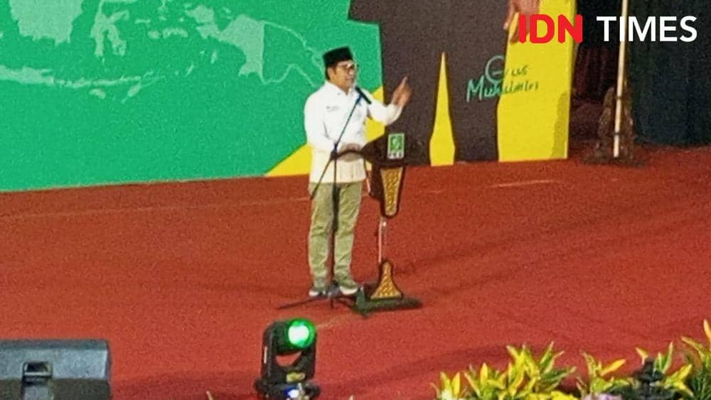 Cak Imin pesan kepada Raden Ruli Adi pulang kampung titip Purbalingga, Kamis (6/6/2024).(IDN Times/Cokie Sutrisno)