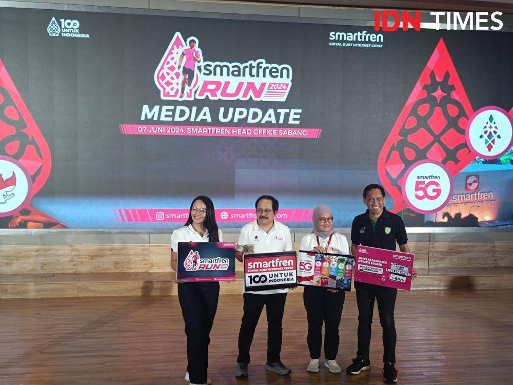 Jumpa pers Smartfren Run 2024, Jumat (7/6/2024). (IDN Times/Tino).