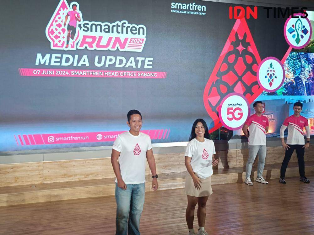 Jumpa pers Smartfren Run 2024, Jumat (7/6/2024). (IDN Times/Tino).
