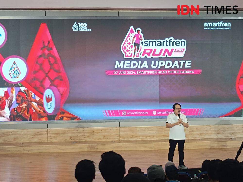 Jumpa pers Smartfren Run 2024, Jumat (7/6/2024). (IDN Times/Tino).
