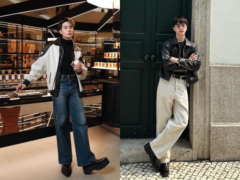 8 Padu Padan Jaket Kulit ala Sarin Ronnakiat, Manly Banget!