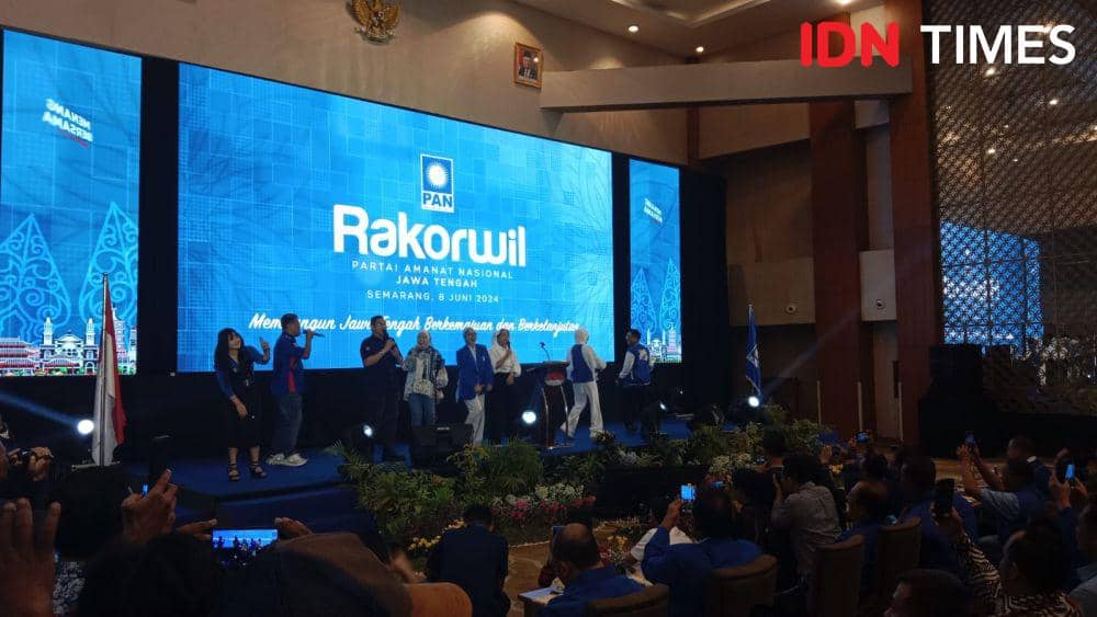PAN Jateng saat mengadakan Rakorwil di MG Setos Semarang. (IDN Times/Fariz Fardianto)