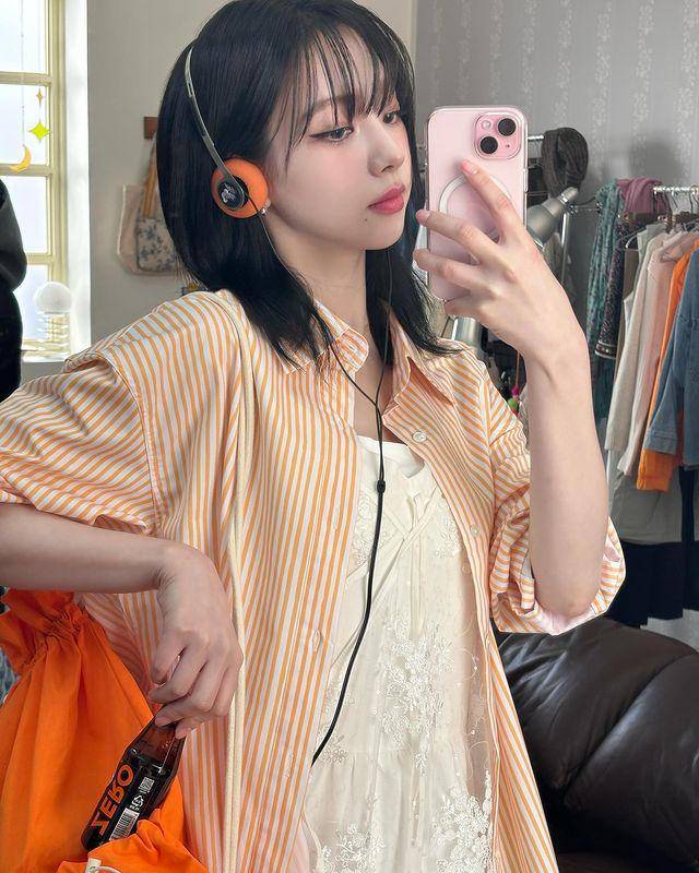 gaya rambut berponi ala Karina aespa (instagram.com/katarinabluu)