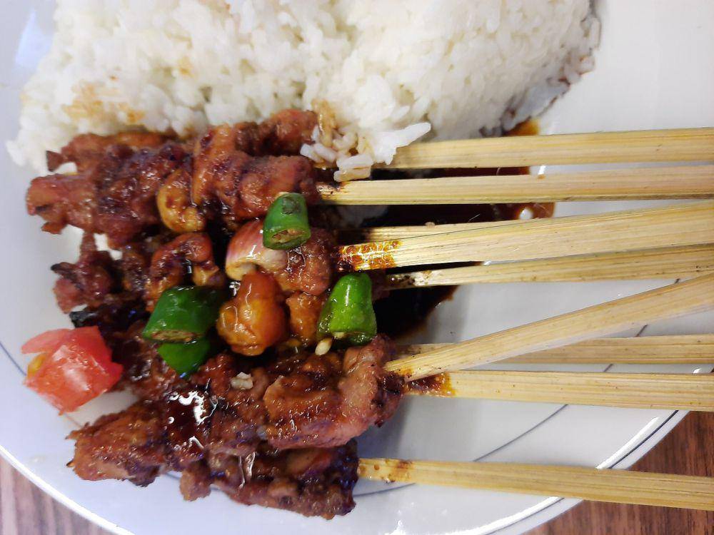 ilustrasi sate dan nasi (pixabay.com/Andry Hariana)