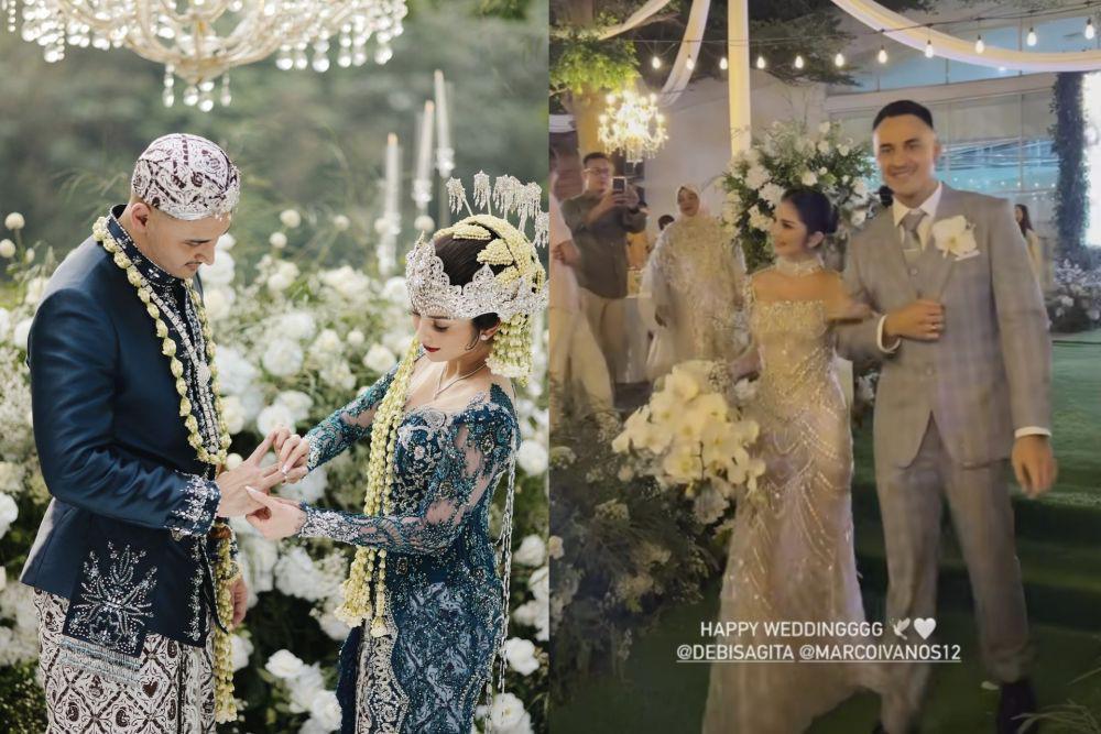8 Potret Akad hingga Resepsi Pernikahan Debi Sagita dan Marco Ivanos