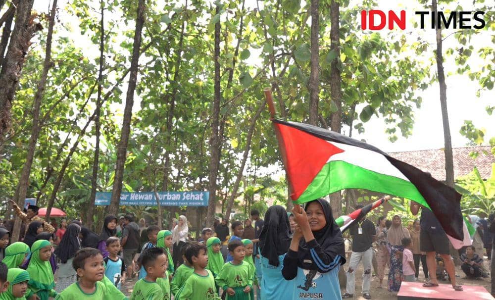 Genosida Palestina, Anak-anak Majalengka Sampaikan Pesan Damai