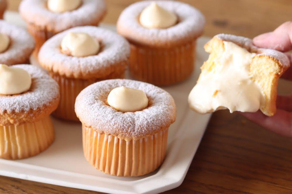 Resep Mini Lava Chiffon Cake yang Lembut dengan Krim Lumer