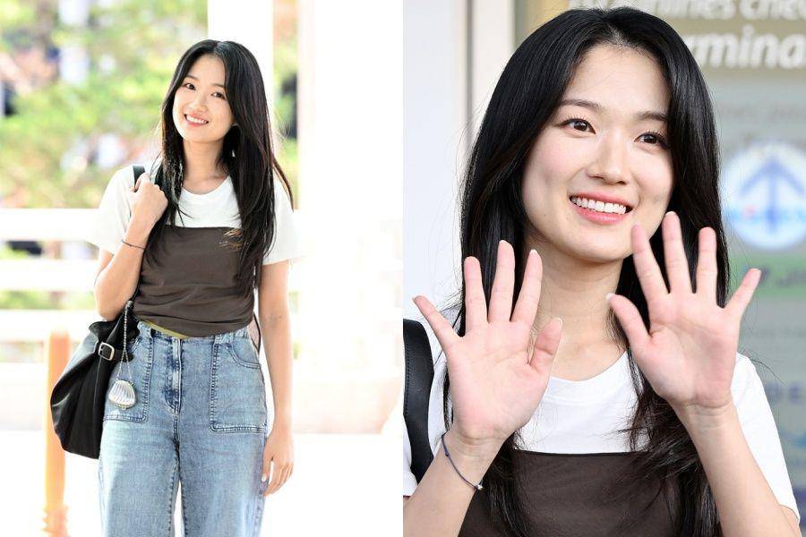 Kim Hye Yoon berangkat ke Bali, Indonesia (dok. Newsen)