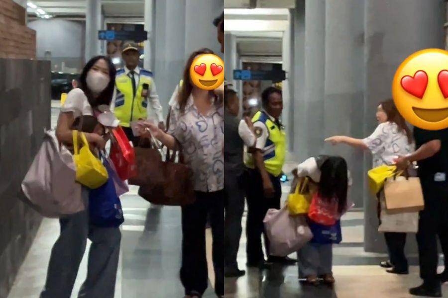Kim Hye Yoon di Bandara Ngurah Rai, Bali (twitter.com/gintoukie)