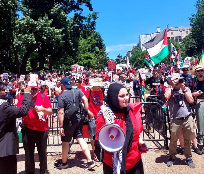 Ribuan Orang Kepung Gedung Putih, Serukan Dukungan ke Palestina