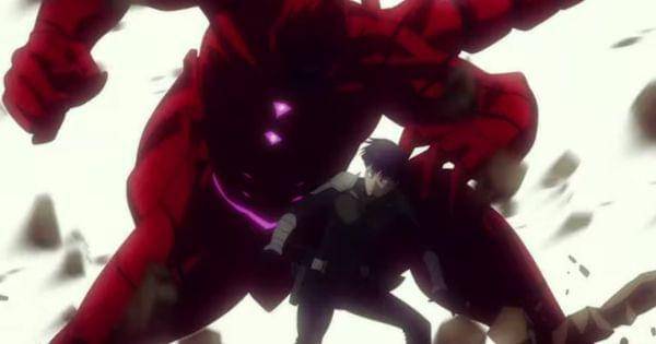 Kaiju No. 10 menyerang Soshiro ( Dok. Production I.G / Kaiju No. 8 )